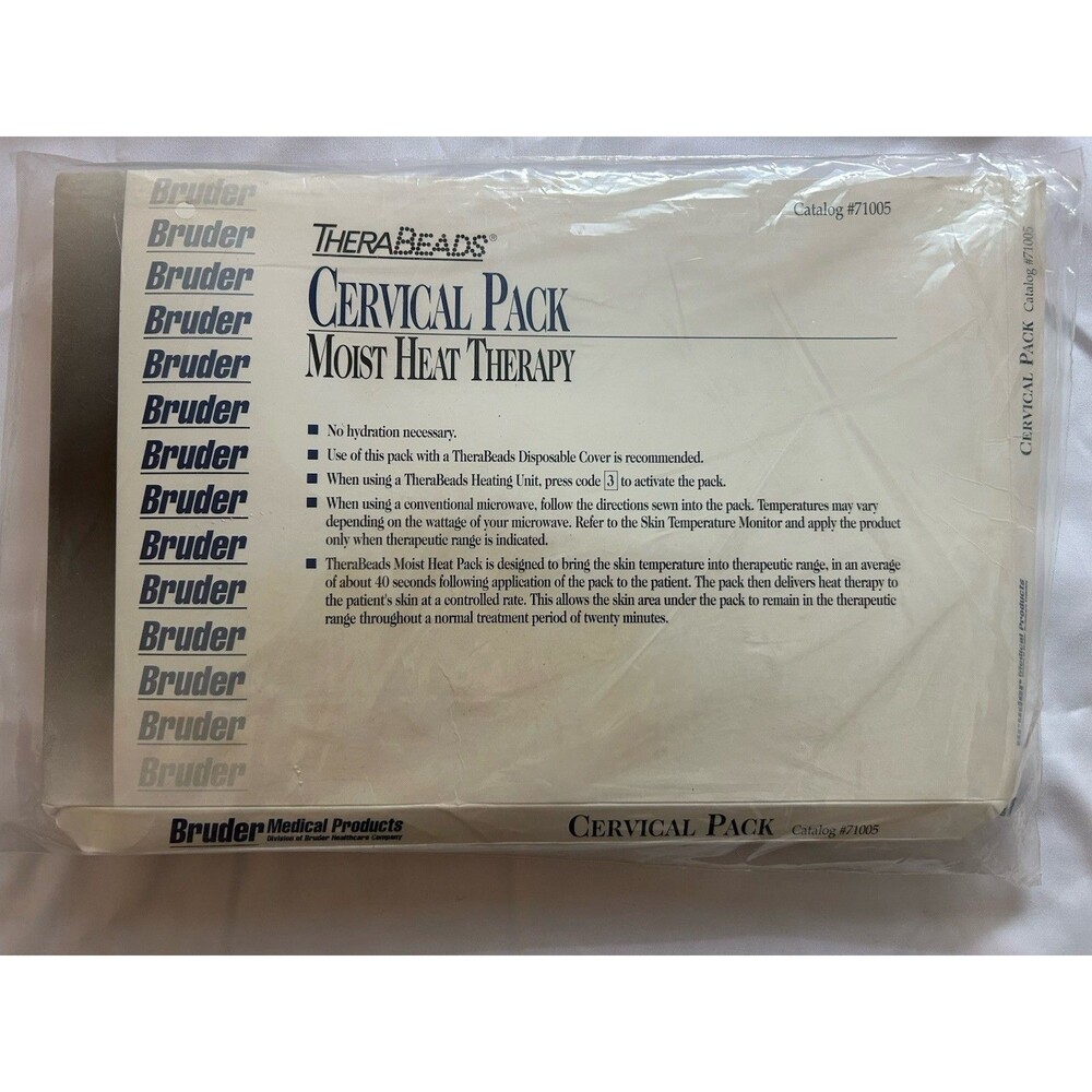 Bruder TheraBeads Cervical Pack Moist Heat Neck Wrap Pain Relief Microwaveable